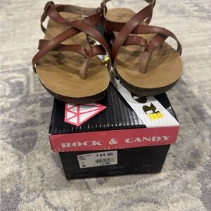 Rock & Candy Strappy Sandals (Size 7)